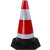 橡胶路锥雪糕筒 塑料锥形帽桶 反光安全路障伸缩圆锥 警示牌柱隔离墩 PVC-高70cm-重3.6斤