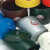dulton金属垃圾桶铁皮厨房客厅杂物收纳桶套装带盖圆桶 浅蓝 10L 直径24.5*总高32cm