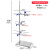 铁架台标准实验室固定支架铁架台微小型多功能不锈钢方座架化学酒精灯冷凝管夹十字夹滴定台蝴蝶夹子铁圈配件 烧瓶夹