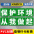 企业警示工地消防宣传口号文化工厂提示建筑横幅学校车间安全标志质量生产大字标语人人有责标识牌施工定制 [PVC板]  保护环境 从我做起 40x40cm