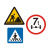 高速公路道路施工预告标志牌改道警示限速反光指示牌标识牌全国标 加重款+彩钢板+晶彩格膜路