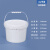 加厚食品级塑料桶圆桶密封桶小水桶油漆桶2l5L20KG25升酱料桶 6L白色-矮款