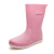 雨鞋女款中筒时尚外穿防水雨靴日系高筒一体绒保暖防滑耐磨水鞋女 540粉色标准码 37