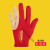 台球手套 球房台球公用手套台球三指手套可定制logo 橡筋款红色