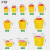 整箱医疗利器盒一次性黄色锐器盒小医院诊所用废物盒针头盒圆形 圆形5L【100个/箱】