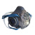 SHIGEMATSU硅胶防尘口罩面具TW08S(带传声器）不带滤盒 1个