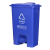 港羿 加厚30L蓝色 脚踏式分类垃圾桶生活垃圾桶厨余可回收其他垃圾箱脚踩