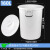 加厚塑料水桶带盖特大号家用储水桶级酿酒发酵圆桶大容量胶桶 160L桶白色（带盖）可装240斤水