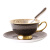 美道咖啡杯情侣杯子精致欧式下午茶茶具英式轻奢骨瓷套装 黑网格-玻璃壶+底座-快递装