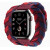 Apple手表s9 智能手表联名Kilim Single硅胶链条手表休闲 胭脂红表带+深空黑表盘(自带黑色爱马仕表带一个) 表盘41mm