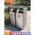 户外不锈钢分类垃圾桶公园景区大号金属环卫果皮箱市政室外垃圾箱 KS-3382双分类桶咖色