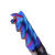 65度钨钢铣刀硬质合金铣刀4刃不锈钢专用刀加长CNC蓝色涂层立铣刀 10*25*10D*75L