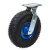 气万向轮6寸10寸打气轮胎橡胶轮定向轮刹车重型轮AA 桔色