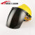 LISM定制电焊面罩配安全帽式焊工防护面具防烤脸护脸全脸焊头戴式焊帽 (深色)面罩+黄色安全帽
