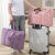 旅行包女大容量行李包男装衣服出差旅游健身提包轻便防水收纳袋子 粉色+双层加厚防水牛津布 小号[容量很小]