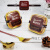 网红熔岩巧克力包装盒冰山熔岩芝士巧克力烤布丁铝箔杯提拉米苏盒 金色盒盖 100套
