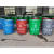 铁垃圾桶360L环卫专用挂车桶户外铁垃圾箱环卫市政大圆创意 1.8加厚款蓝色不带盖桶