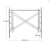 国标实重移动脚手架热镀锌手脚架镀锌架子活动架脚手架 1.7m【65斤】2.5厚20斤铆钉板