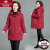 俞兆林（YUZHAOLIN）新品妈妈装冬装羽绒服女棉衣外套大码中长款加厚保暖棉袄老人袄子 HH2185红色 XL (建议105-120斤左右)
