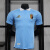 2425比利时蓝色足球服球员版短袖队服速干运动服定制免费印号t恤 图片色 S