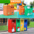 户外卡通创意定制学校室外方形大号游乐场果皮箱分类幼儿园垃圾桶 蓝色单桶门板可定制图案