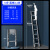 不锈钢伸缩梯加厚人字梯便携式多功能工程梯升降梯子室内小楼梯字 不锈钢3.1米直梯靠墙才能用