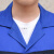 蓝大褂耐磨工作服男女士防尘长袖长款围裙防尘罩衣劳保搬运工业品 蓝+藏青色拼色 XL