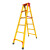 适用于绝缘玻璃钢梯子人字梯直梯伸缩梯环氧树脂电工专用梯工程梯2-5米 玻璃钢双升降梯7米 伸6.3米收3.7米