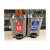不锈钢分类垃圾桶大号商用客厅创意厨房带盖公共场合户外圾筒 12升+12升