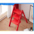 【乔迁梯】肯泰梯子折叠伸缩加厚人字梯室内多功能楼梯爬梯凳定制 【吉利红】多功能 三步梯