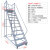 适用于可移动登高梯子平台仓储专用步梯冷轧钢结实带轮定制卸货周中转车 平台离地1米