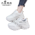 FR.YH.ZHYOBN女子ins韩版新款老爹鞋运动跑步鞋休闲鞋厚底增高8821 米色 36