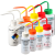 彩色标签洗瓶500mL 安全信息洗瓶 LDPE彩色标识空洗瓶 彩色盖清洗瓶 橙色 乙醇洗瓶 250mL