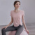 凯顿蒂娅（VICTRNDER）轻奢品牌瑜伽服上衣女夏2024新款短袖薄款高端健身普拉提运动套装 淡粉色+白色背心+深灰色束腿裤 XL