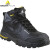 代尔塔(DELTAPLUS)301336耐酸碱耐高温耐寒安全鞋黑皮面黄装饰条36码1双装DKH
