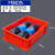 长方形周转箱塑料零件配件盒螺丝元件物料盒加厚养鱼龟可叠加 红色7号300*200*87