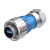 DH24防水航空插头USB3.0数据信号面板安装固定公母连接器防水插座 插头(带线)+插座(带蓝盖)