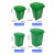 北巡北巡30L50升塑料垃圾桶带万向轮 乡镇四分类垃圾桶家用街道方形垃圾箱 绿色 50L带轮（4个万向轮）