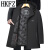 HKFZ品牌加绒加厚男士冬季外套棉衣男爸爸装中老年商务休闲老年人棉服 黑色 175 建议100-125斤左右
