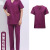 百舸 手术服 短袖女手术衣美容院医生工作服男手术室长袖套装 男士短袖套装紫色 MBG-ST-8906