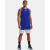 安德玛（Under Armour）男士运动背心 UA Zone 日常舒适吸湿排汗健身篮球训练无袖背心 Royal / White - 400 LG