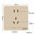 施耐德开关插座面板 墙壁电源插座 绎尚系列薄暮金色二三插 五孔二三插
