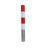 防撞柱圆柱钢管警示柱红白道路交通道口桩停车桩隔离柱防撞杆铁立柱 红白立柱750*89*1.5
