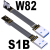 USB3.0公对公扁平轻薄线Type-A转接micro-B双弯角ADT S1B-W82 13P 0.5m