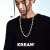 KREAM 镀金锆石贝珍珠项链男嘻哈女同款长款毛衣链 金色白钻87-95cm