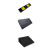 定制适用于台阶垫门槛斜坡垫马路子橡胶路沿坡上坡垫爬坡垫 100256黄黑