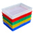 塑料盘周转箱塑胶箱收纳筐长方形盆子黄粉蛋白养殖海鲜浅盘塑料框 蓝色3号零件盒250*180*75mm