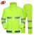 谋福 CNMF YGL02 交通安全反光分体雨衣套装 荧光绿格款 XL-170 
