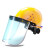 约巢透明防护面罩安全帽面屏电焊打磨防冲击耐高温防飞溅安全防尘面具 黄色安全帽+PC进口面屏1.5mm加厚