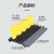 冠峰【槽宽8.5高3.5CM】塑料室内黄色大一线 减速带橡胶过线槽盖线板室内外地面保护槽压线板FZ-04